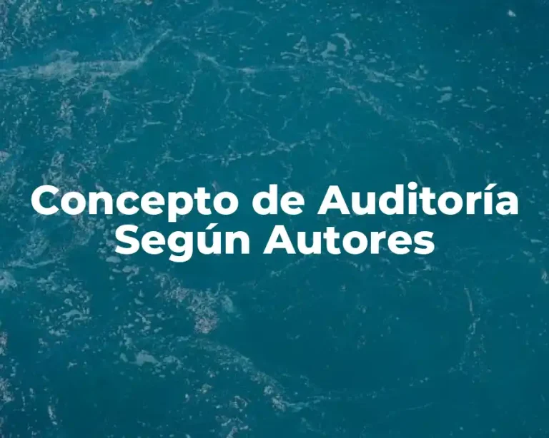 Concepto de Auditoría Según Autores