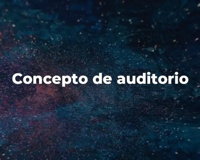 Concepto de auditorio