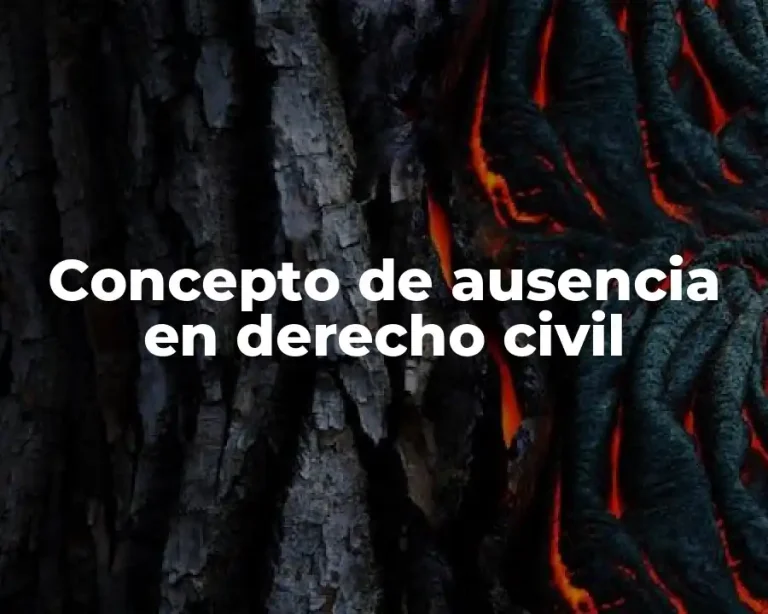 Concepto de ausencia en derecho civil