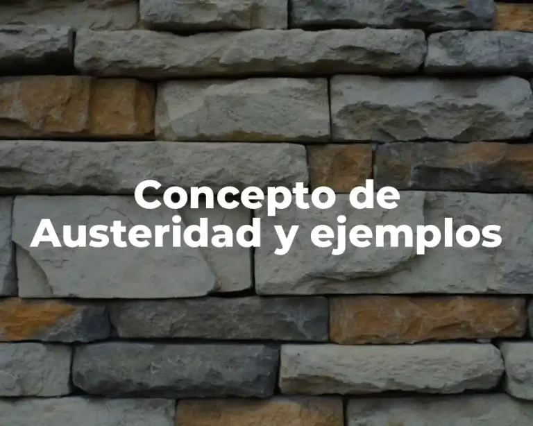 Concepto de Austeridad y ejemplos