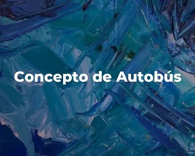 Concepto de Autobús