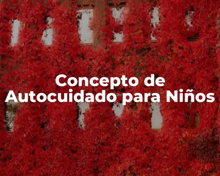 Concepto de Autocuidado para Niños