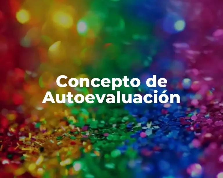 Concepto de Autoevaluación