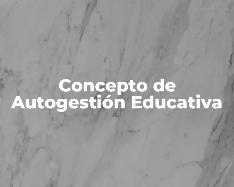 Concepto de Autogestión Educativa