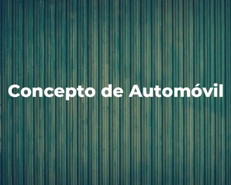 Concepto de Automóvil