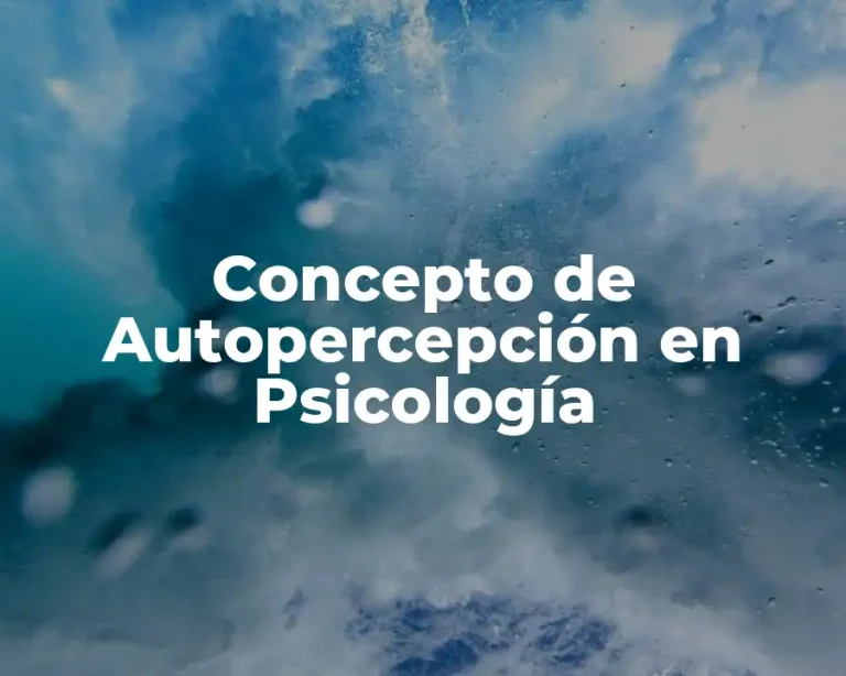 Concepto de Autopercepción en Psicología