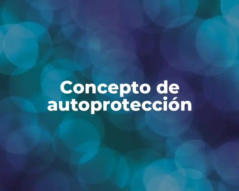 Concepto de autoprotección