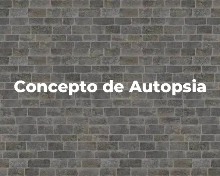 Concepto de Autopsia