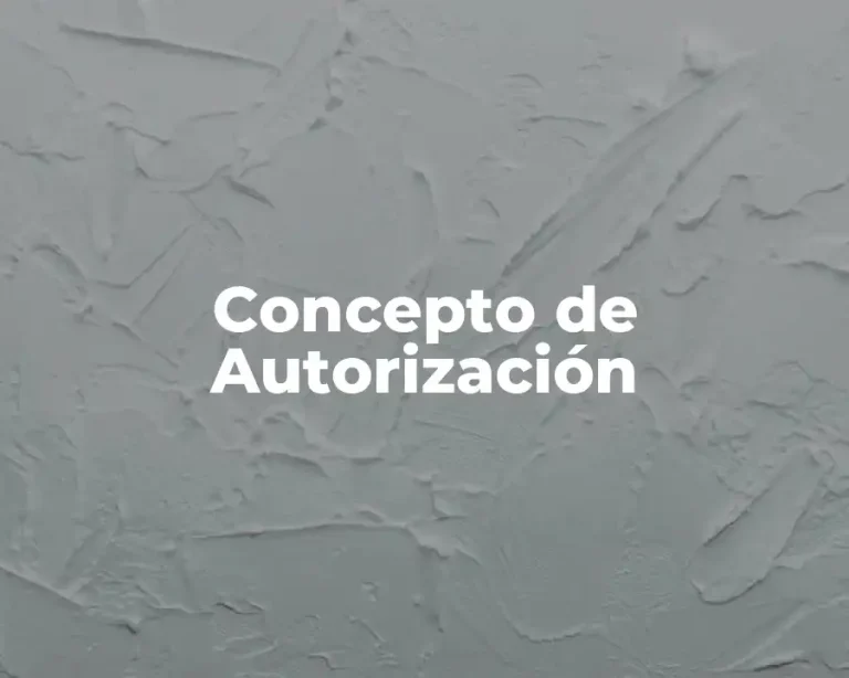 Concepto de Autorización