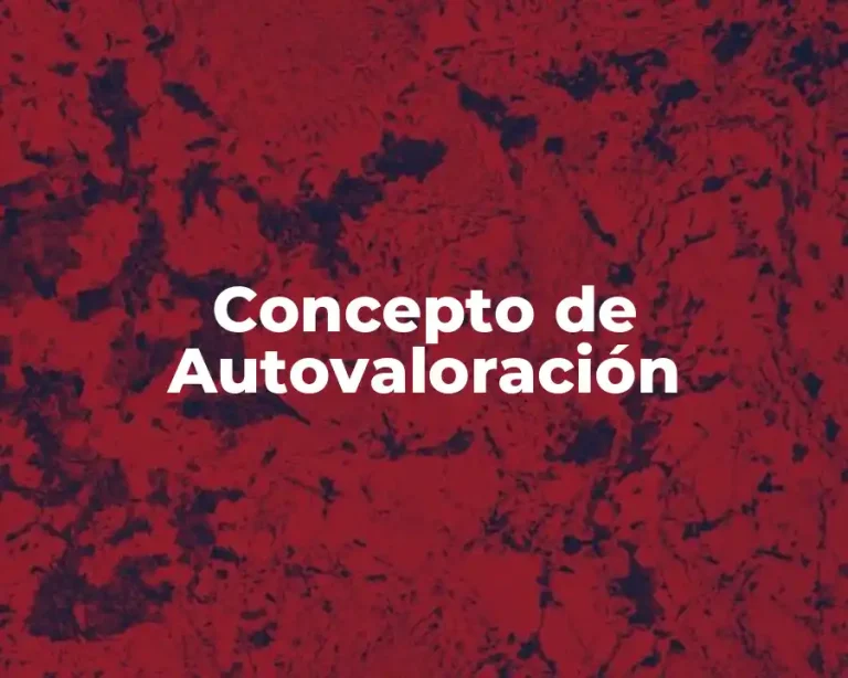 Concepto de Autovaloración