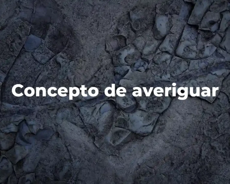 Concepto de averiguar