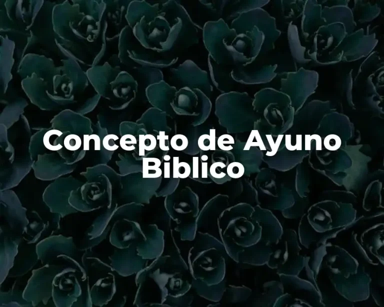 Concepto de Ayuno Biblico