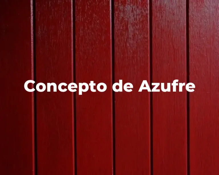 Concepto de Azufre