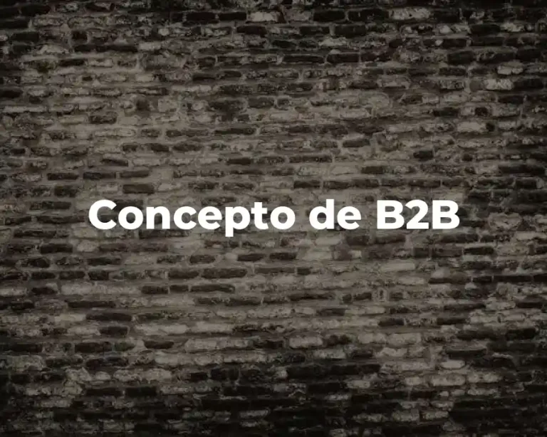 Concepto de B2B