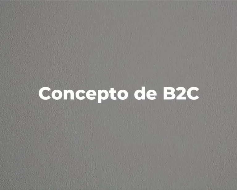 Concepto de B2C