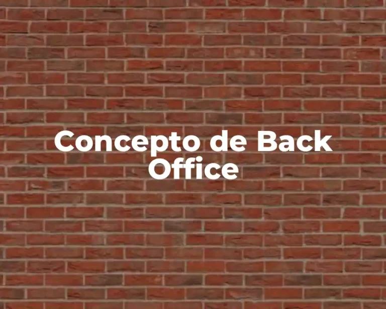Concepto de Back Office