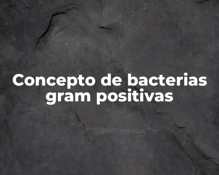 Concepto de bacterias gram positivas