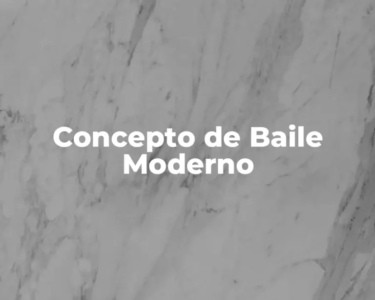 Concepto de Baile Moderno