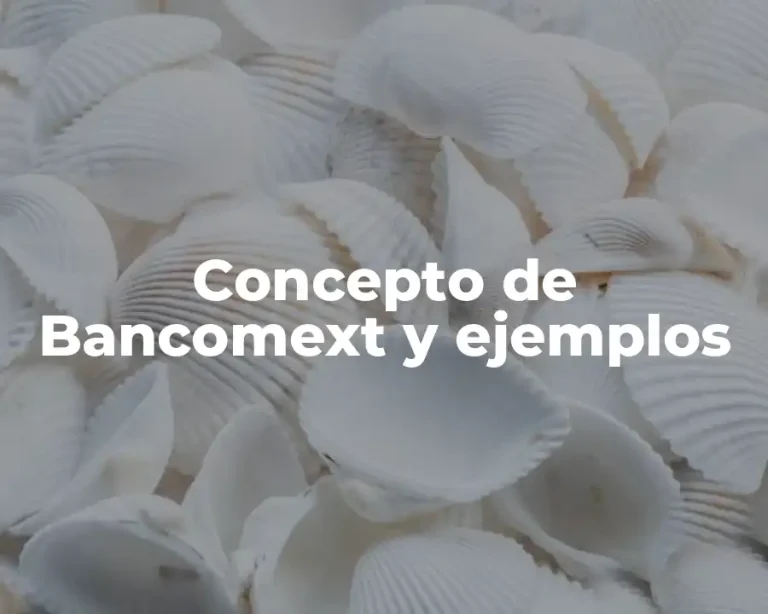 Concepto de Bancomext y ejemplos