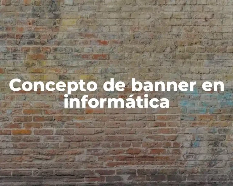 Concepto de banner en informática