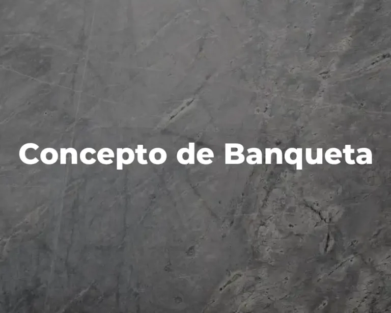Concepto de Banqueta