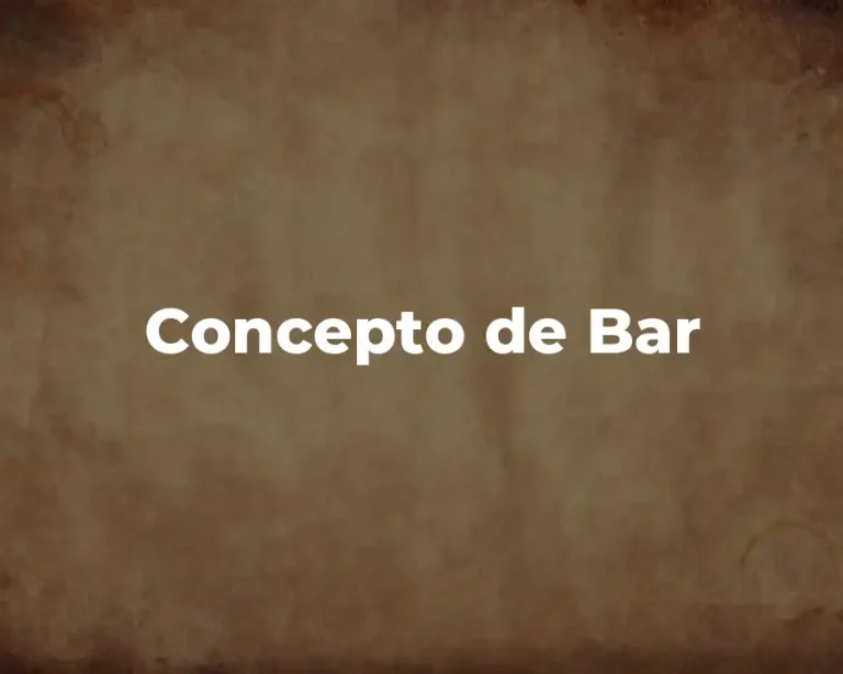 Concepto de Bar