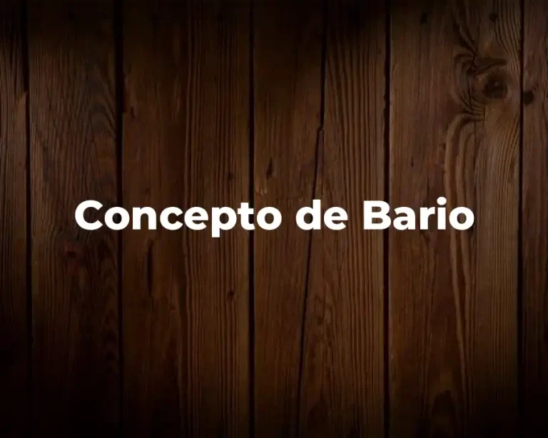 Concepto de Bario