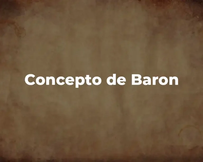 Concepto de Baron