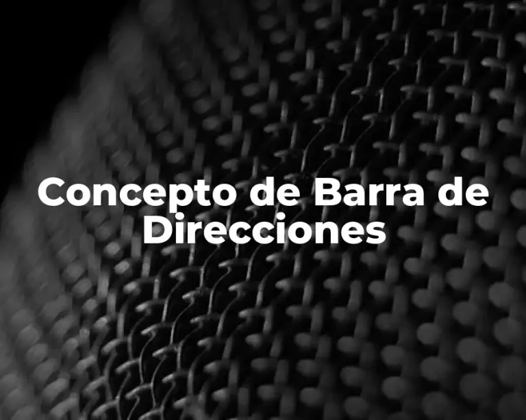 Concepto de Barra de Direcciones