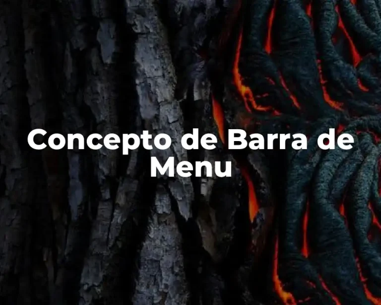 Concepto de Barra de Menu