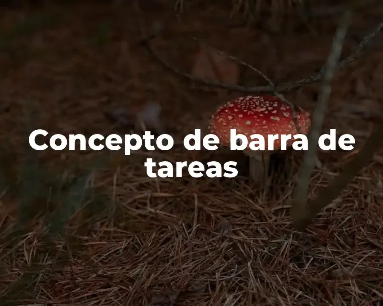 Concepto de barra de tareas