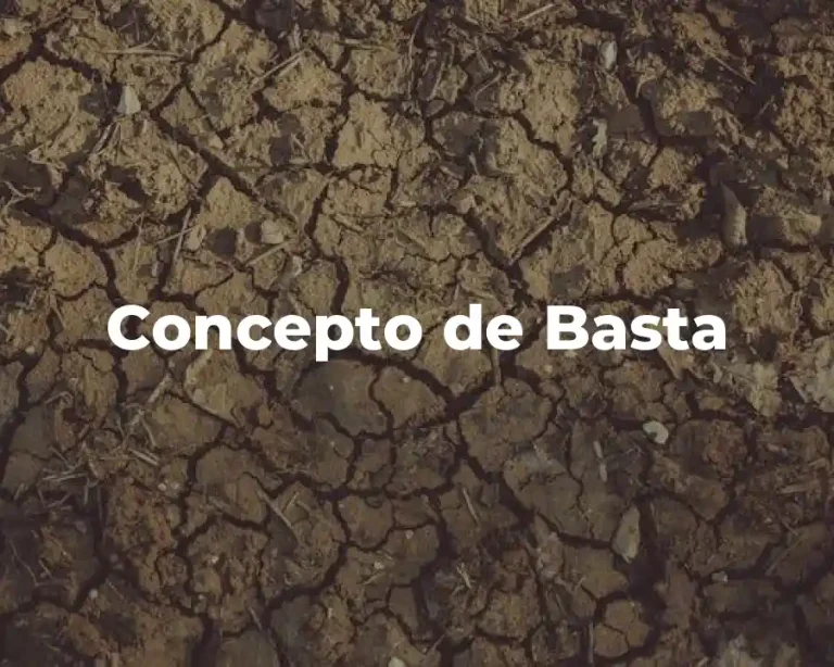 Concepto de Basta