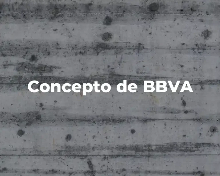 Concepto de BBVA