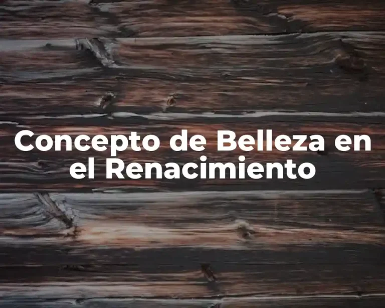 Concepto de Belleza en el Renacimiento