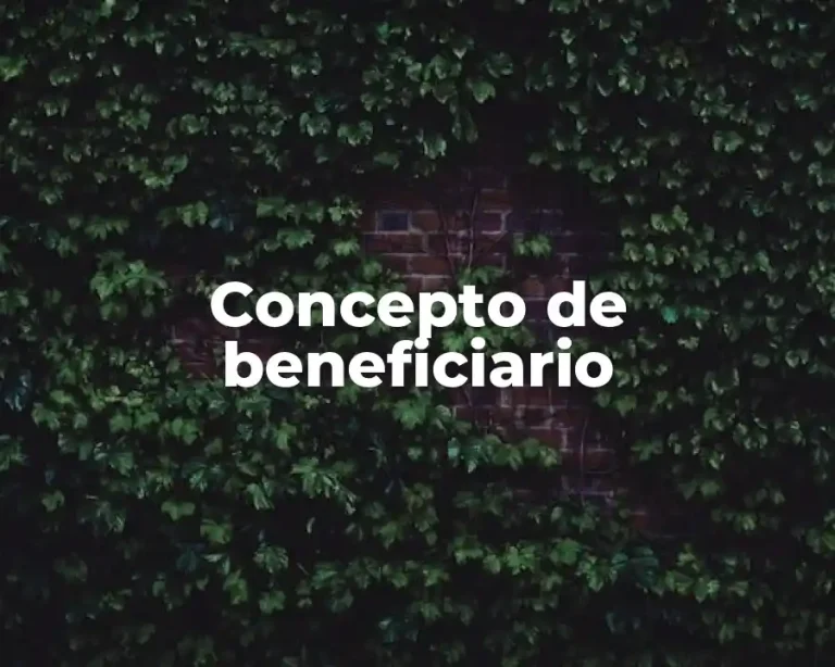 Concepto de beneficiario