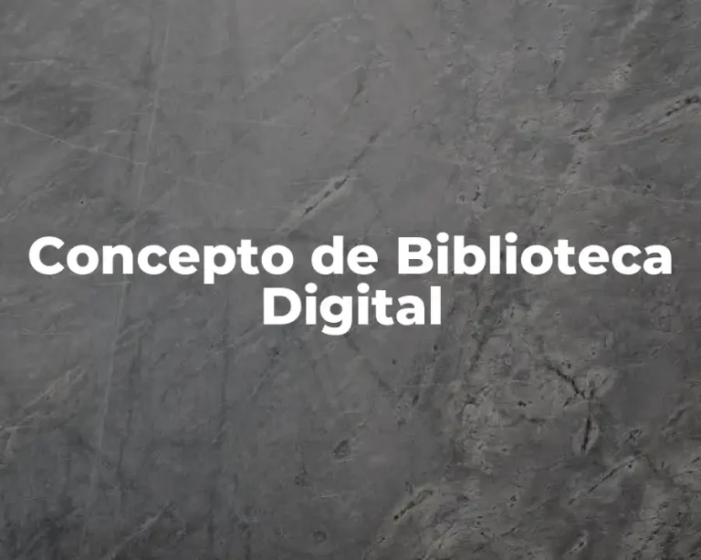 Concepto de Biblioteca Digital