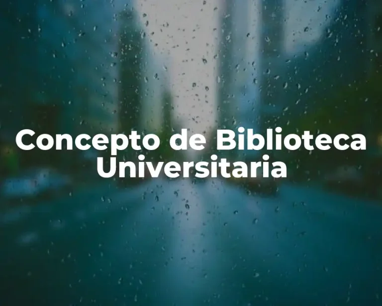 Concepto de Biblioteca Universitaria