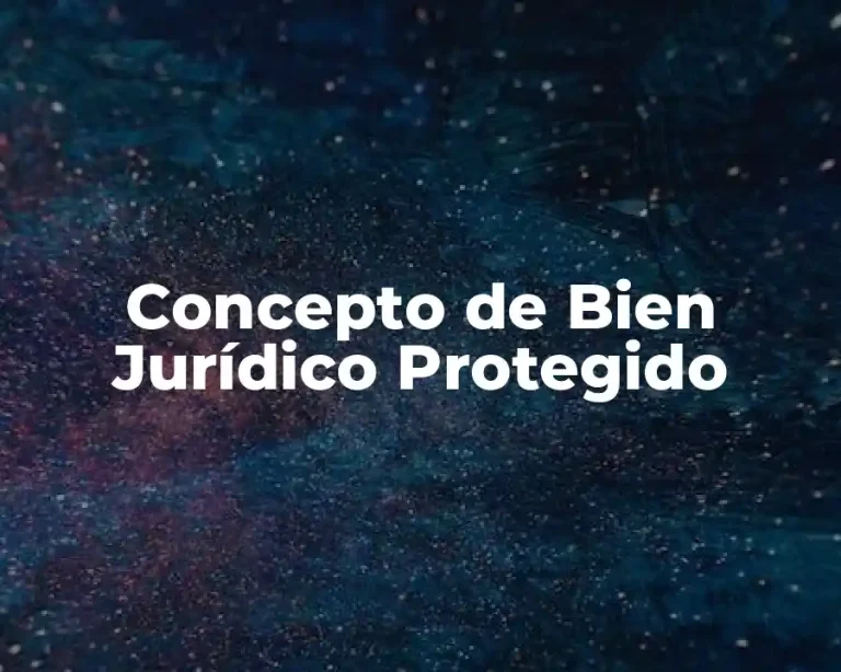 Concepto de Bien Jurídico Protegido