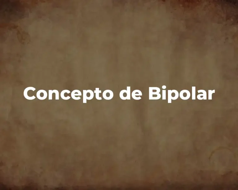 Concepto de Bipolar