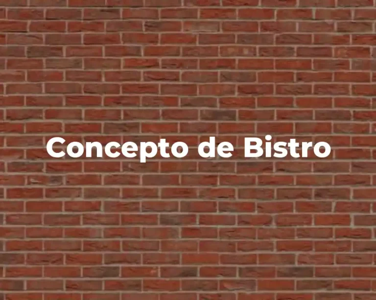 Concepto de Bistro