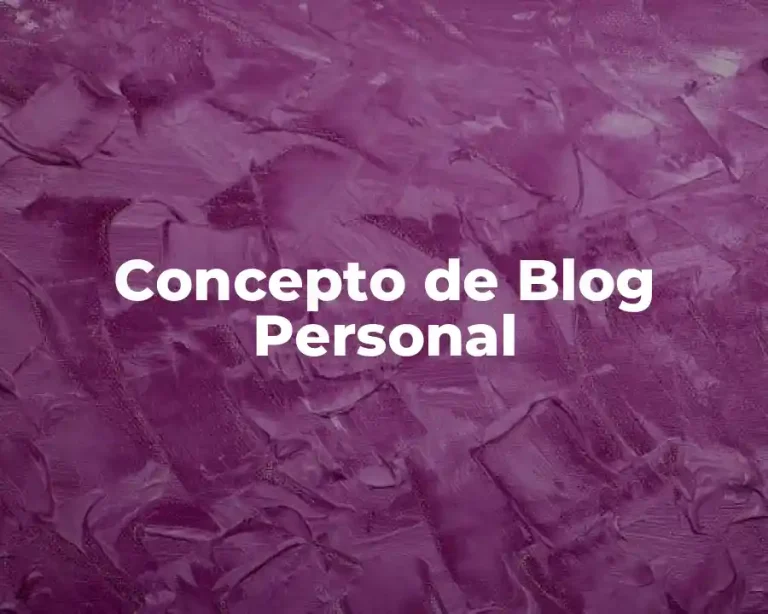 Concepto de Blog Personal