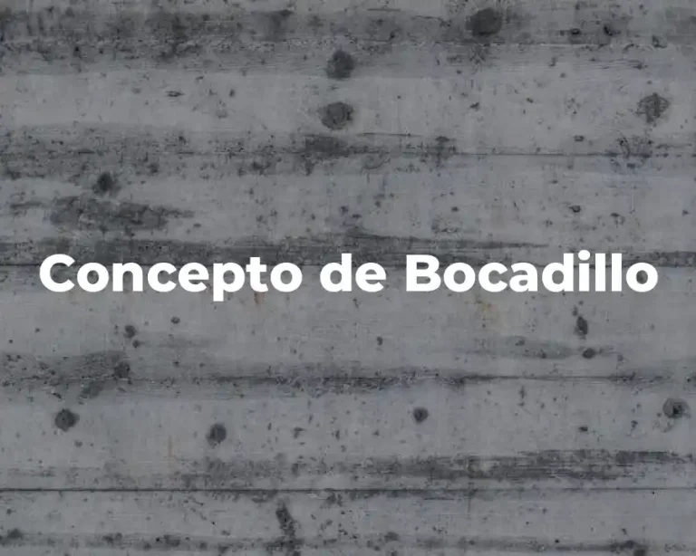 Concepto de Bocadillo