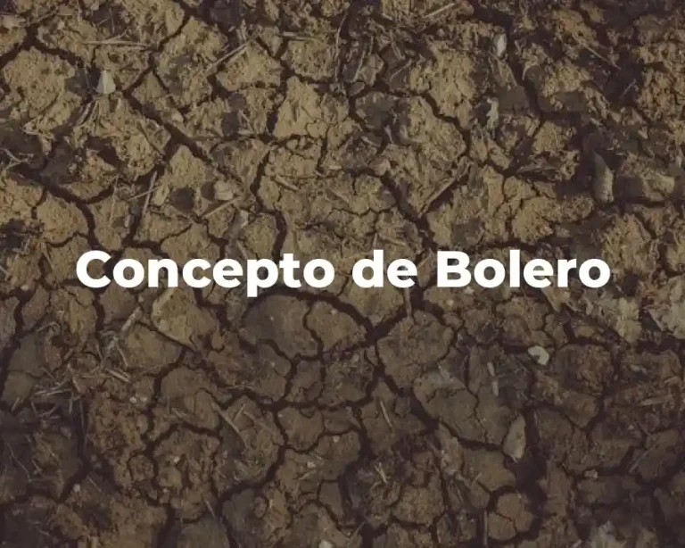 Concepto de Bolero