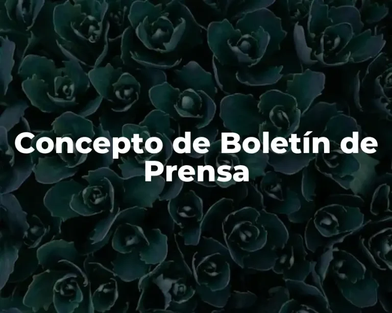 Concepto de Boletín de Prensa