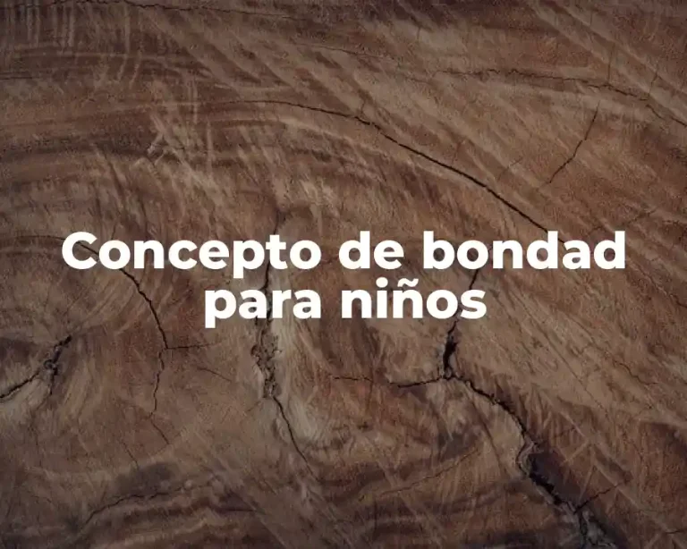 Concepto de bondad para niños