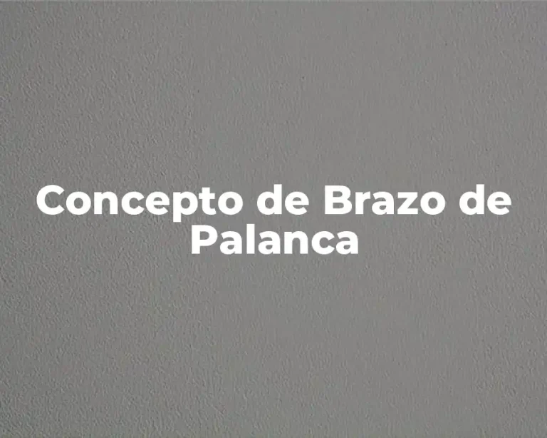 Concepto de Brazo de Palanca