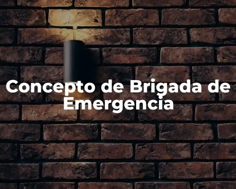 Concepto de Brigada de Emergencia