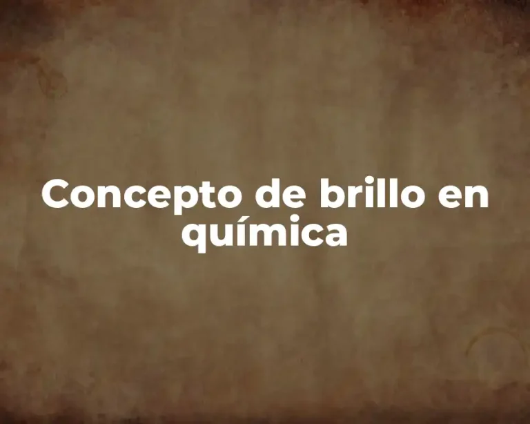 Concepto de brillo en química