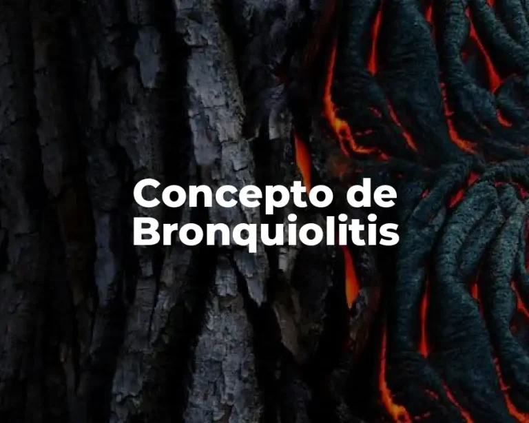 Concepto de Bronquiolitis