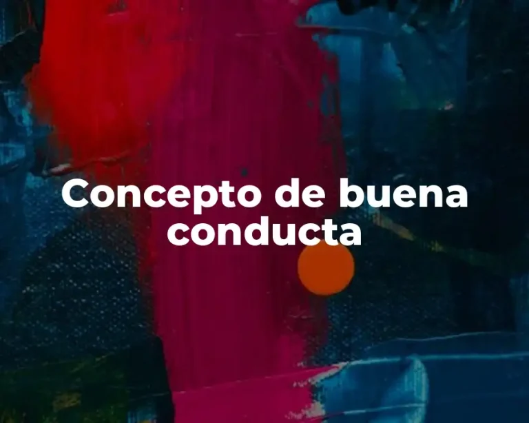 Concepto de buena conducta